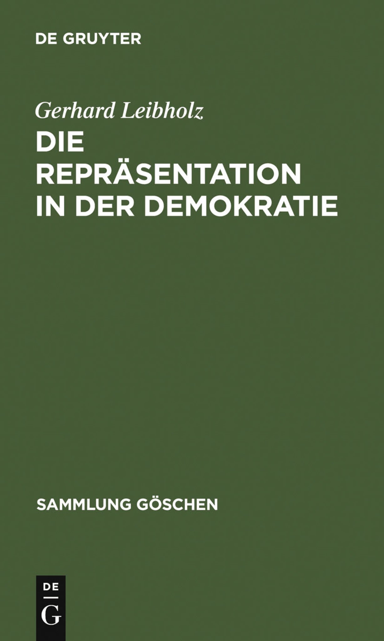 Die Repräsentation in der Demokratie