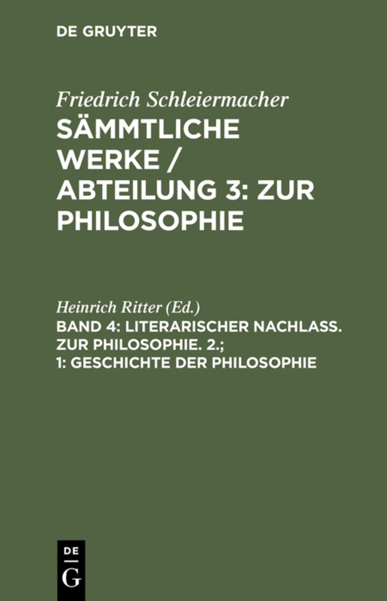 1. Geschichte der Philosophie