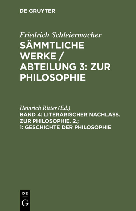 1. Geschichte der Philosophie