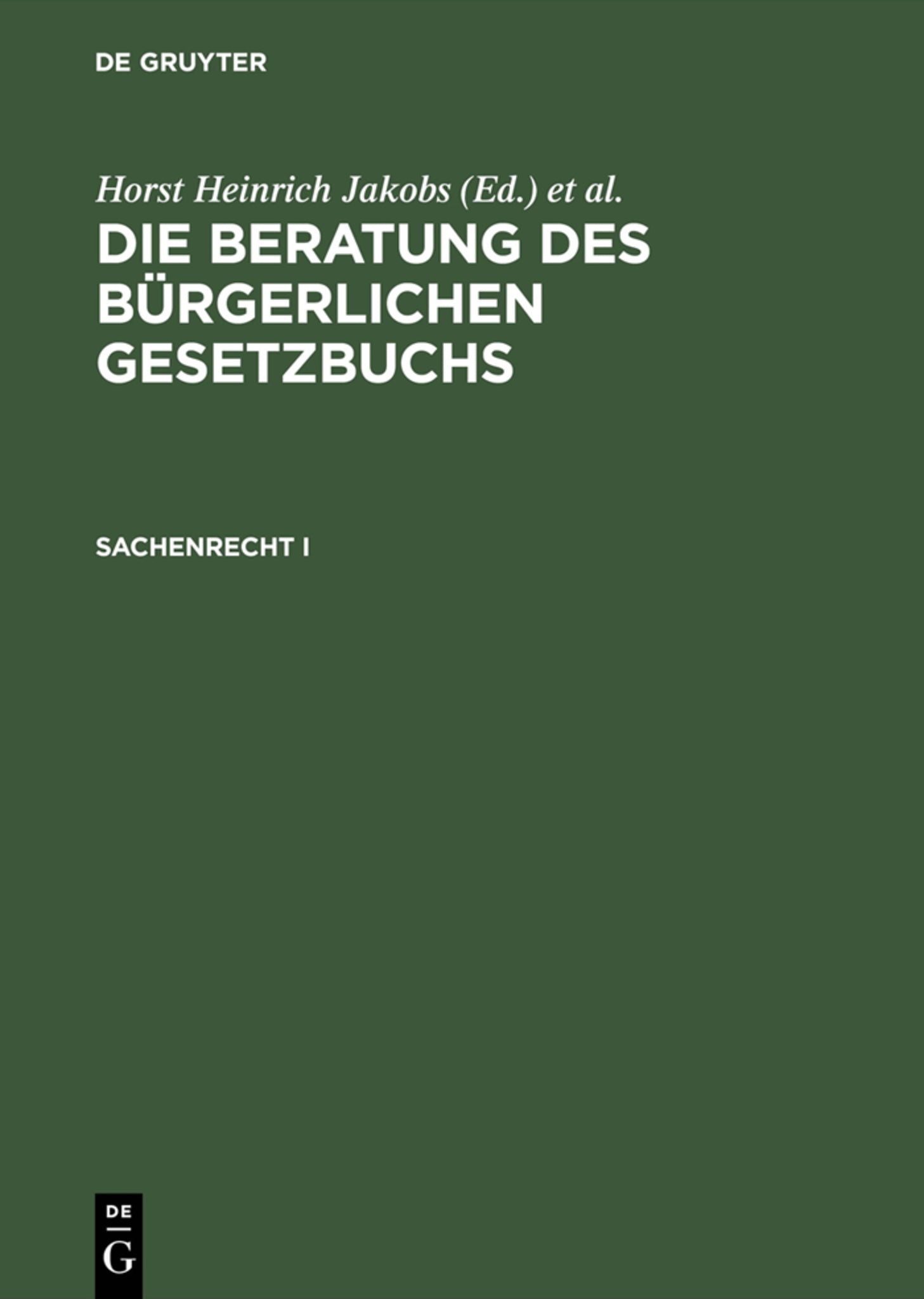 Sachenrecht I
