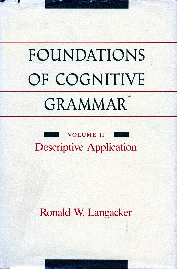 Cover image for Foundations of Cognitive Grammar ISBN 9780804719094
