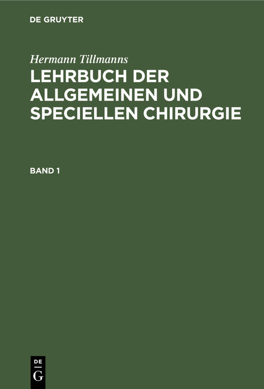Lehrbuch der allgemeinen Chirurgie