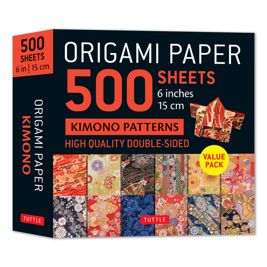 Origami Paper 500 sheets Kimono Flowers 6" (15 cm)