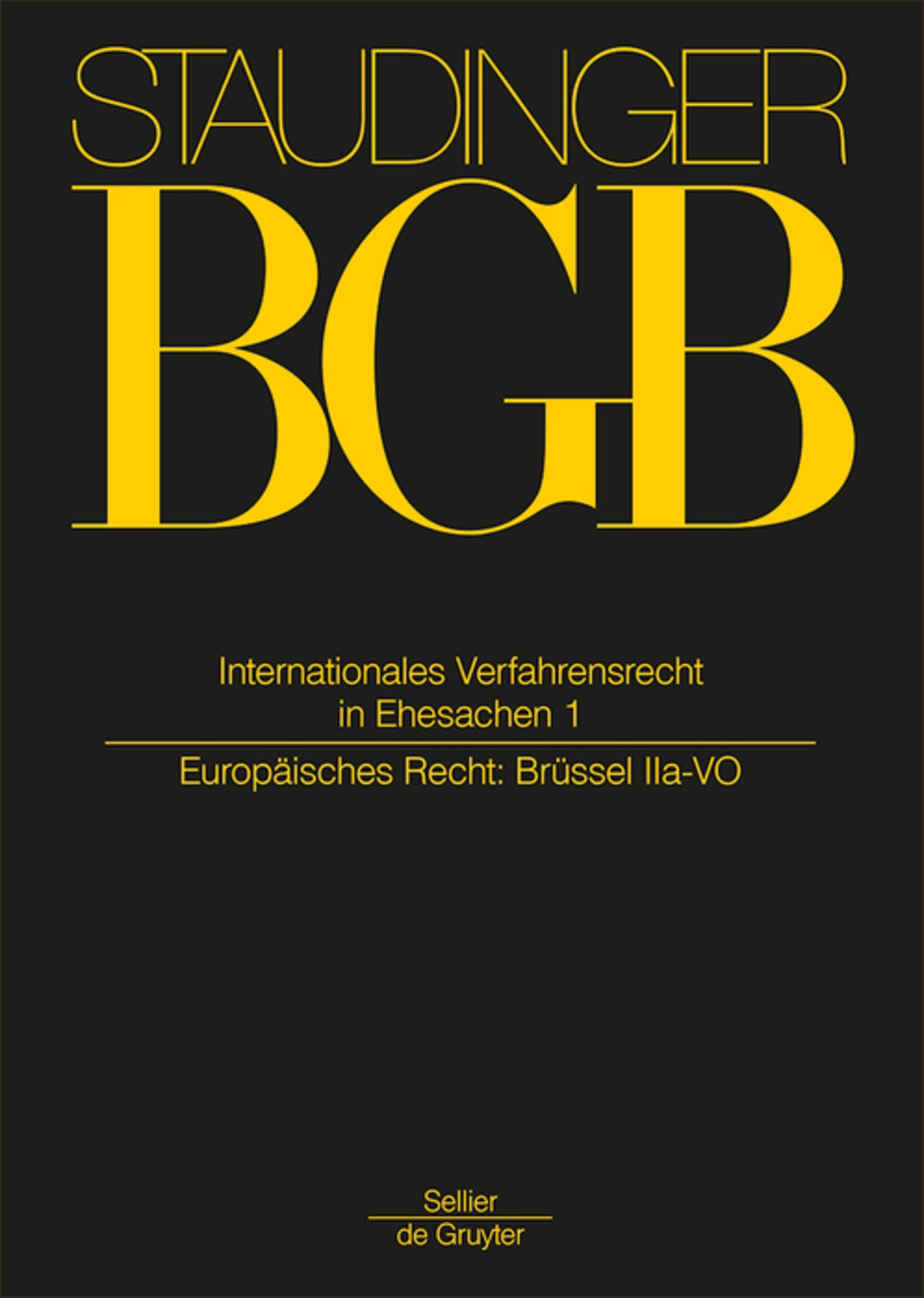 Cover image for Internationales Verfahrensrecht in Ehesachen Band 1 ISBN 