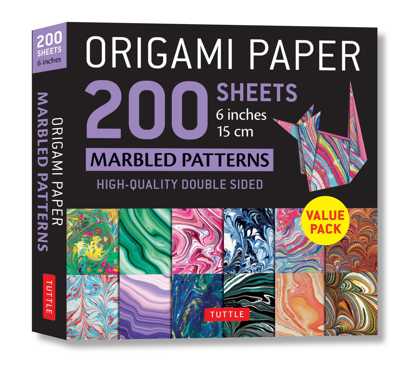 Origami Paper 200 sheets Marbled Patterns 6" (15 cm)