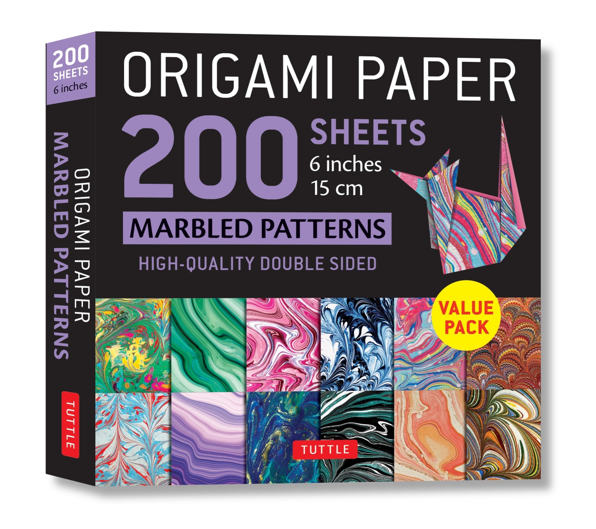 Origami Paper 200 sheets Marbled Patterns 6" (15 cm)