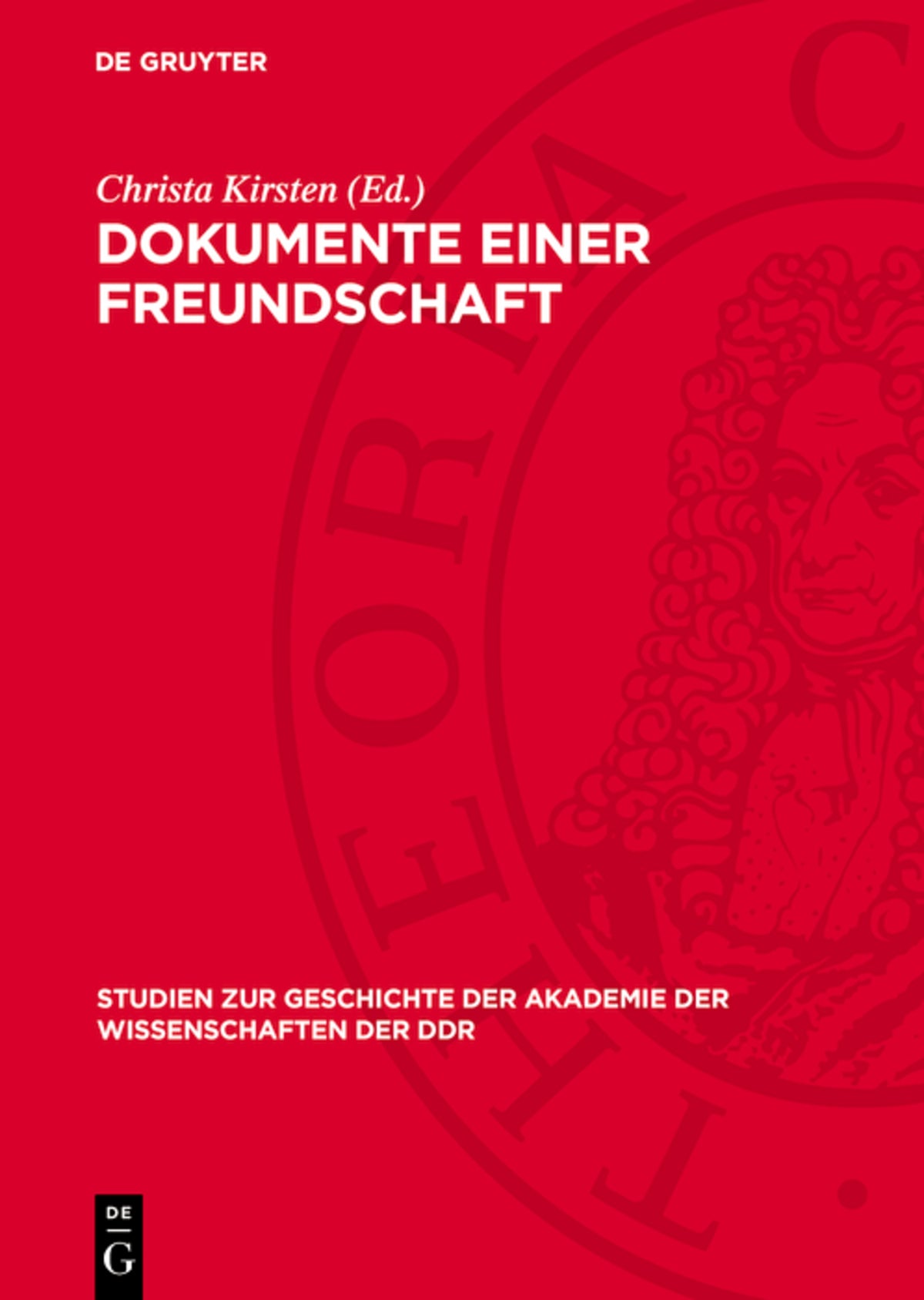 Cover image for Dokumente einer Freundschaft ISBN 9783112710227