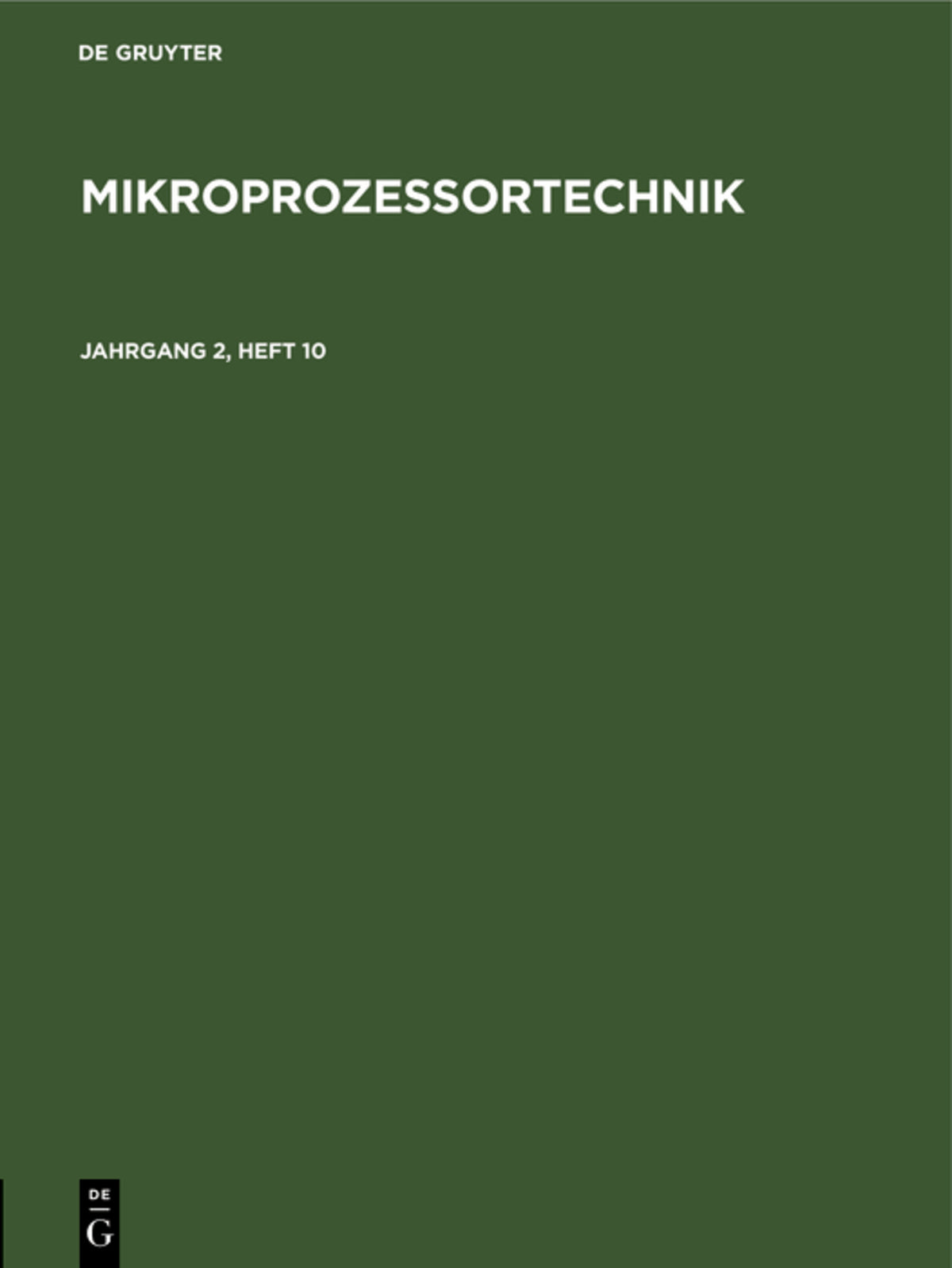 MP. Jahrgang 2, Heft 10