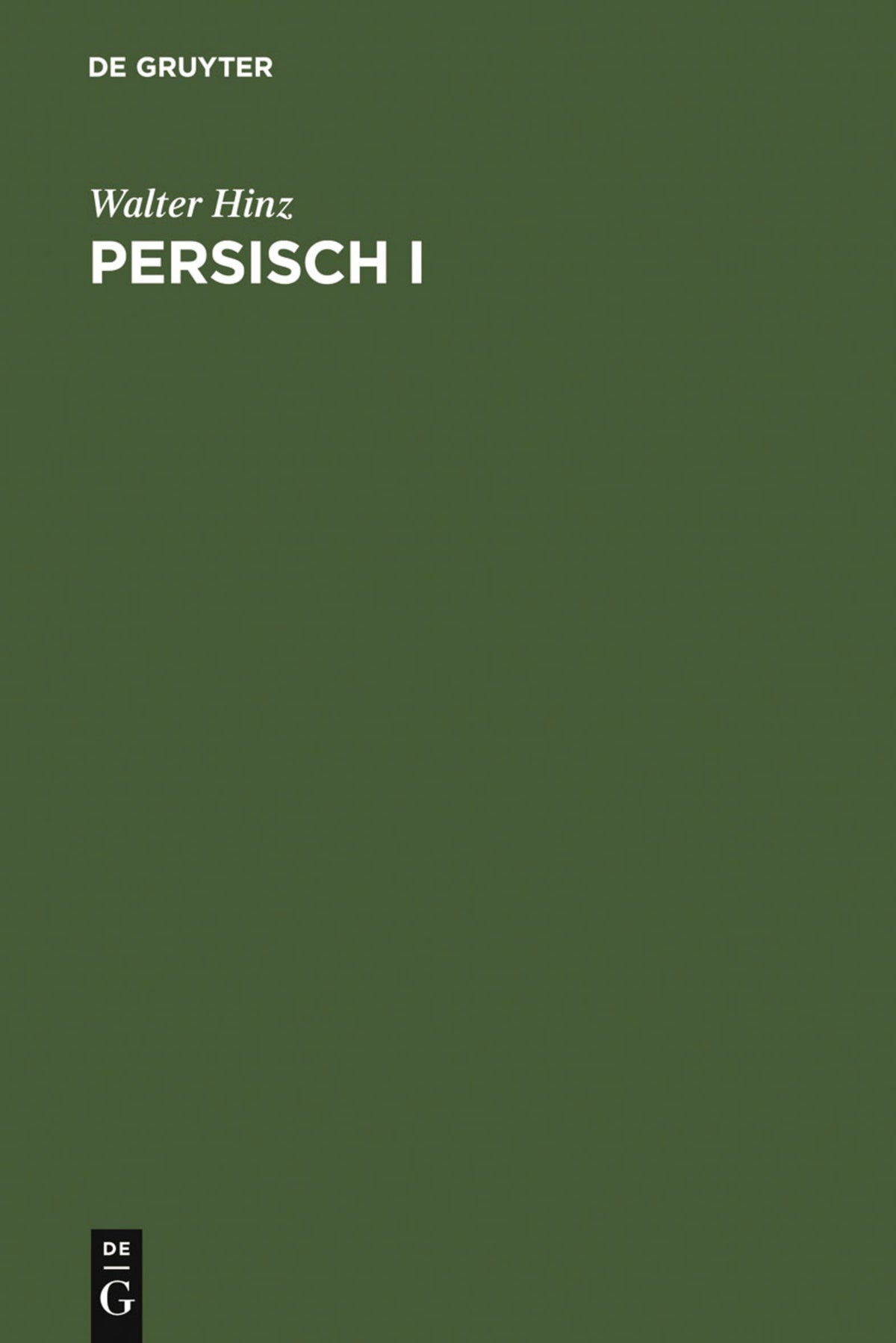 Cover image for Persisch I ISBN 9783111076317