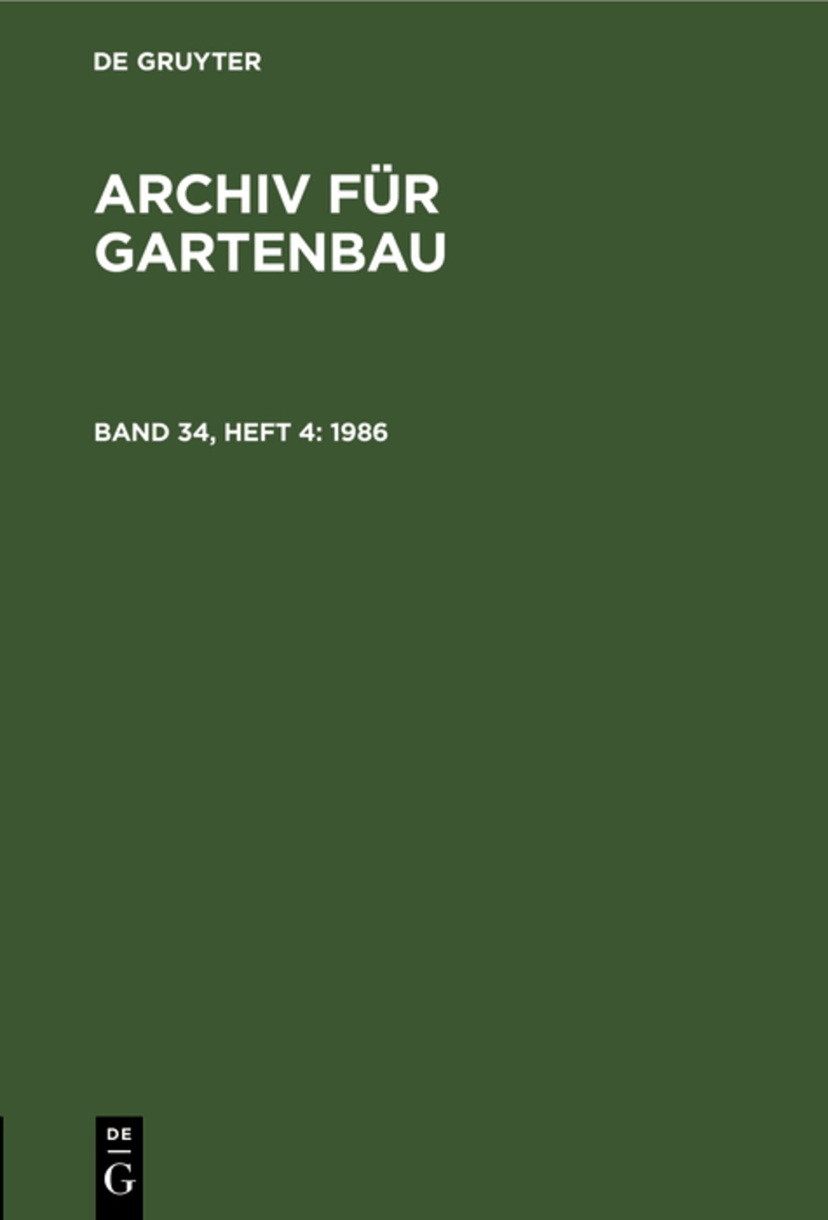 Cover image for 1986 ISBN 9783112476437
