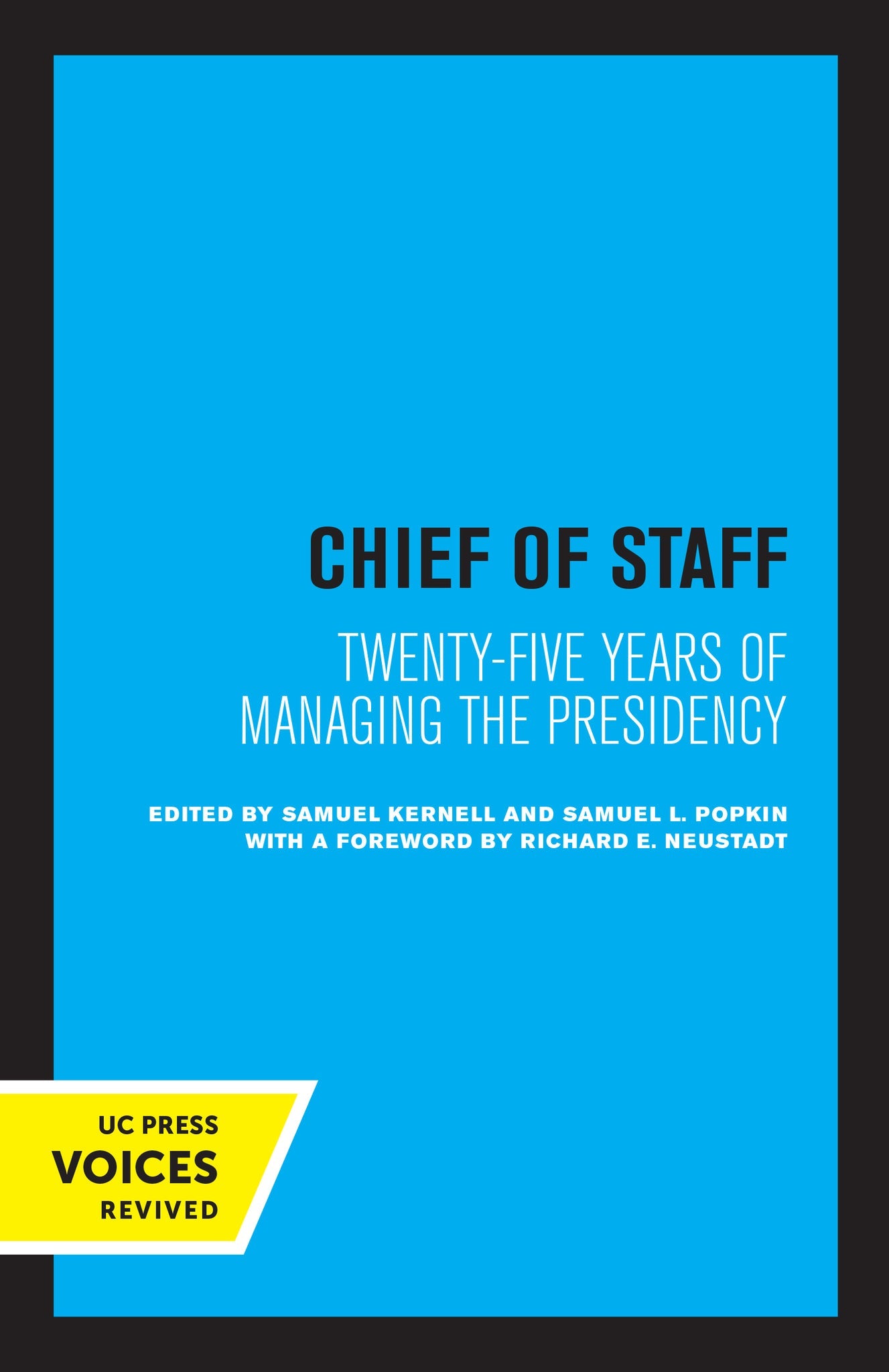 Cover image for Chief of Staff ISBN 9780520369740