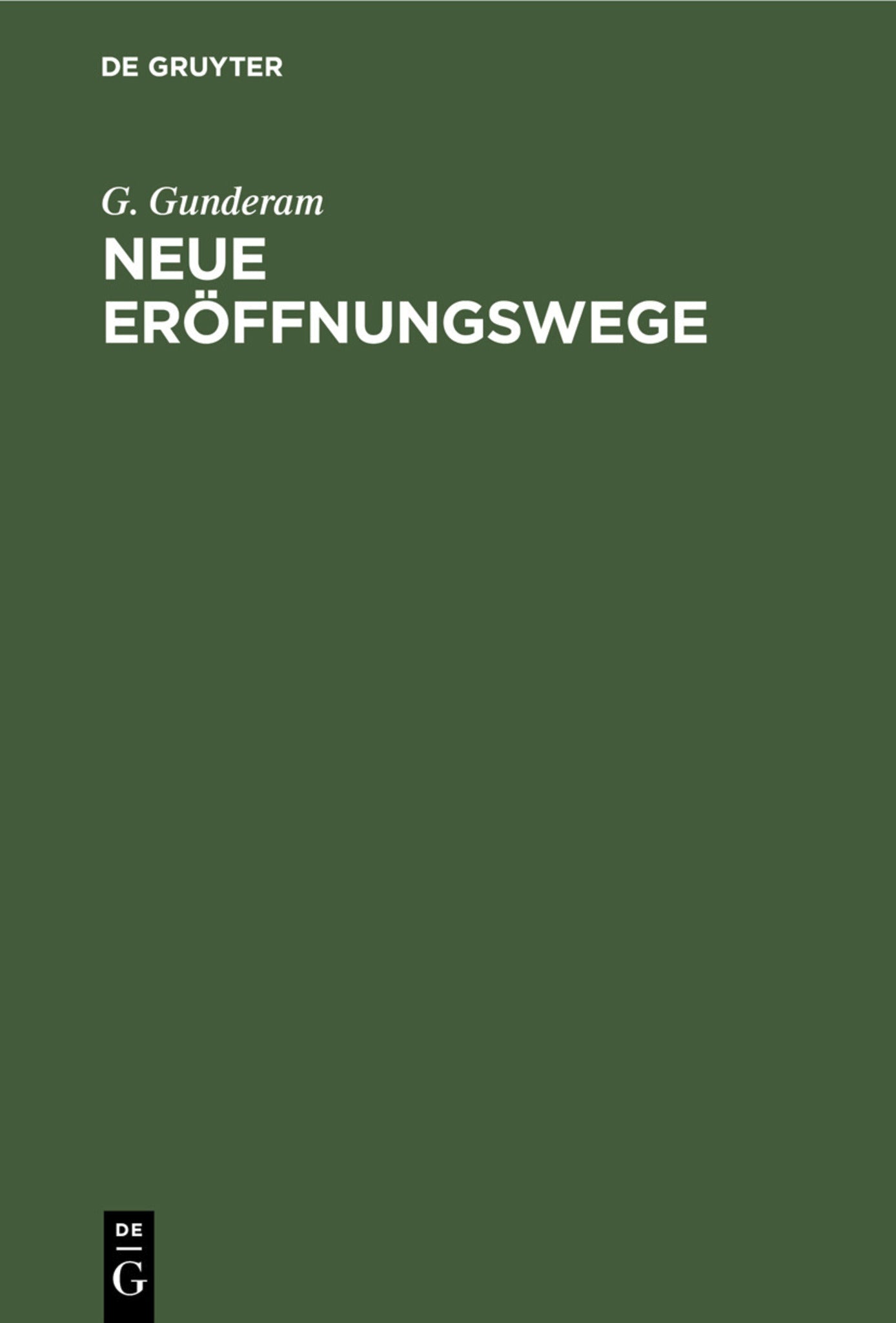 Neue Eröffnungswege