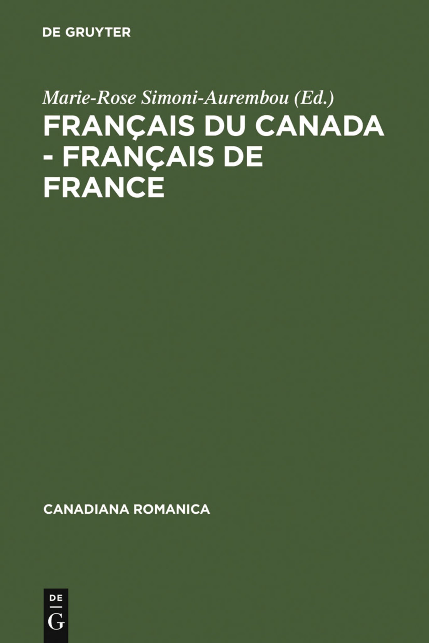 Français du Canada - Français de France