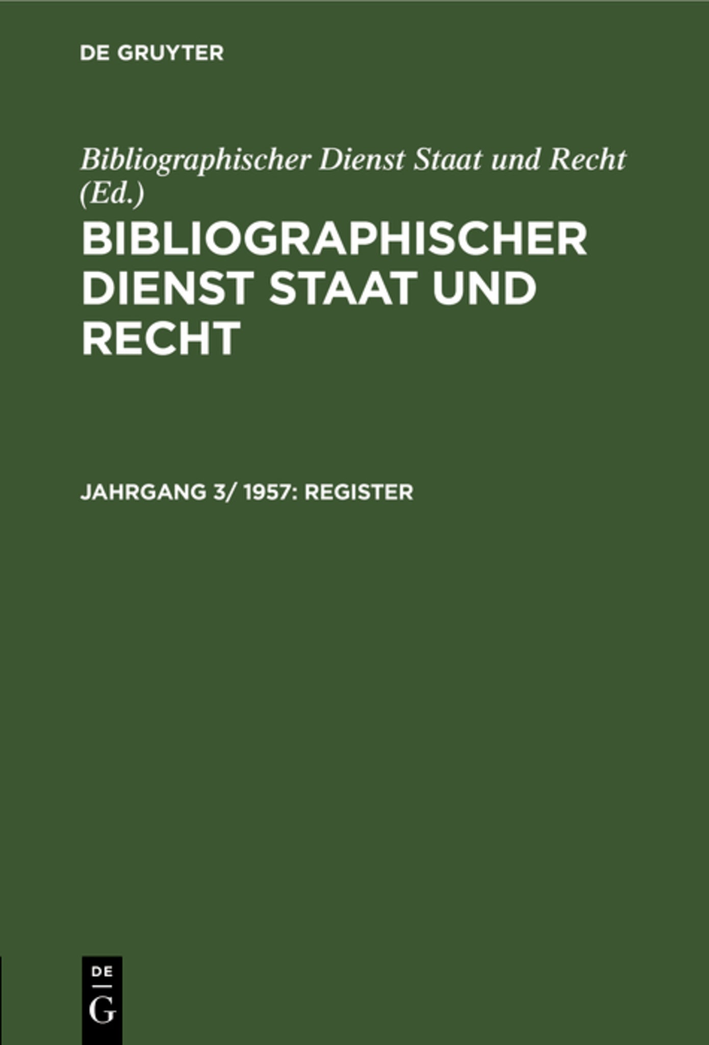 Cover image for Register ISBN 9783112564578