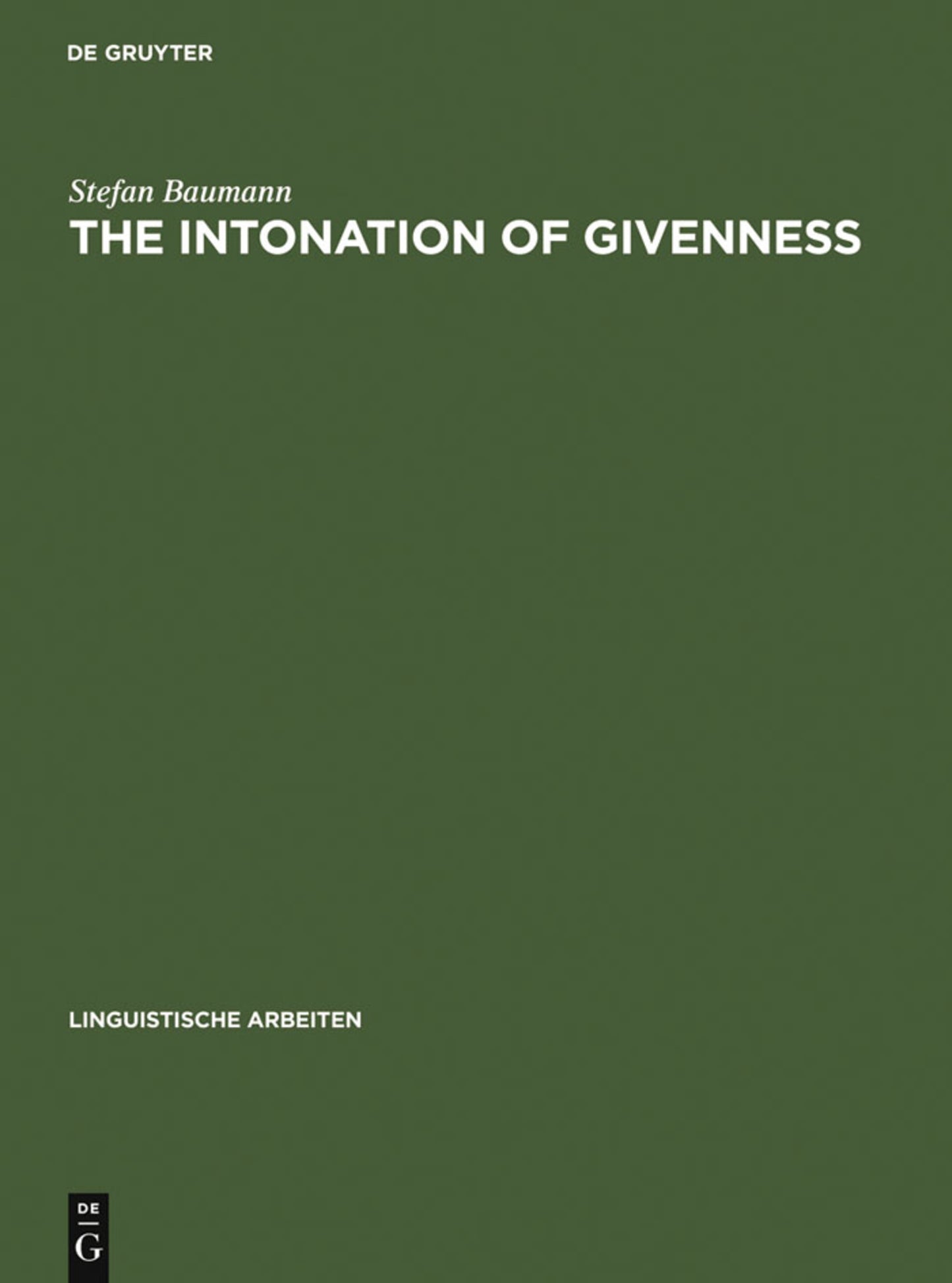 The Intonation of Givenness