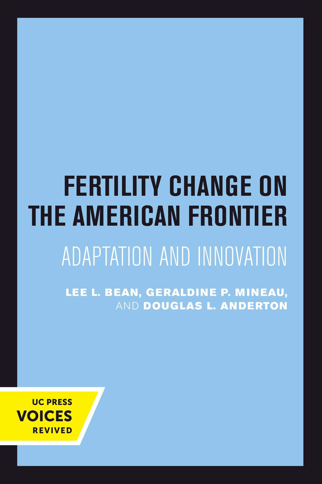 Cover image for Fertility Change on the American Frontier ISBN 9780520414433