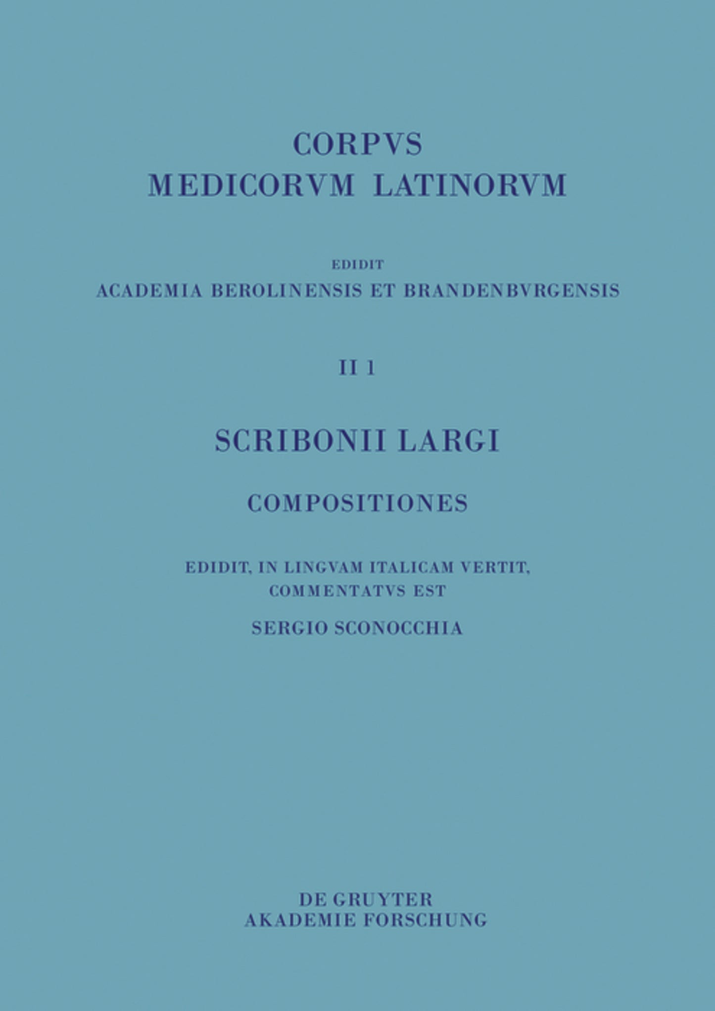 Scribonii Largi Compositiones