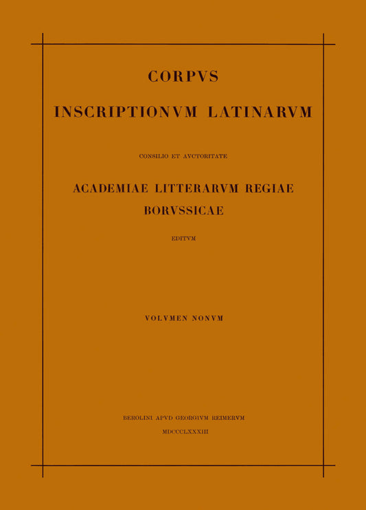 Inscriptiones Calabriae, Apuliae, Samnii, Sabinorum, Piceni Latinae