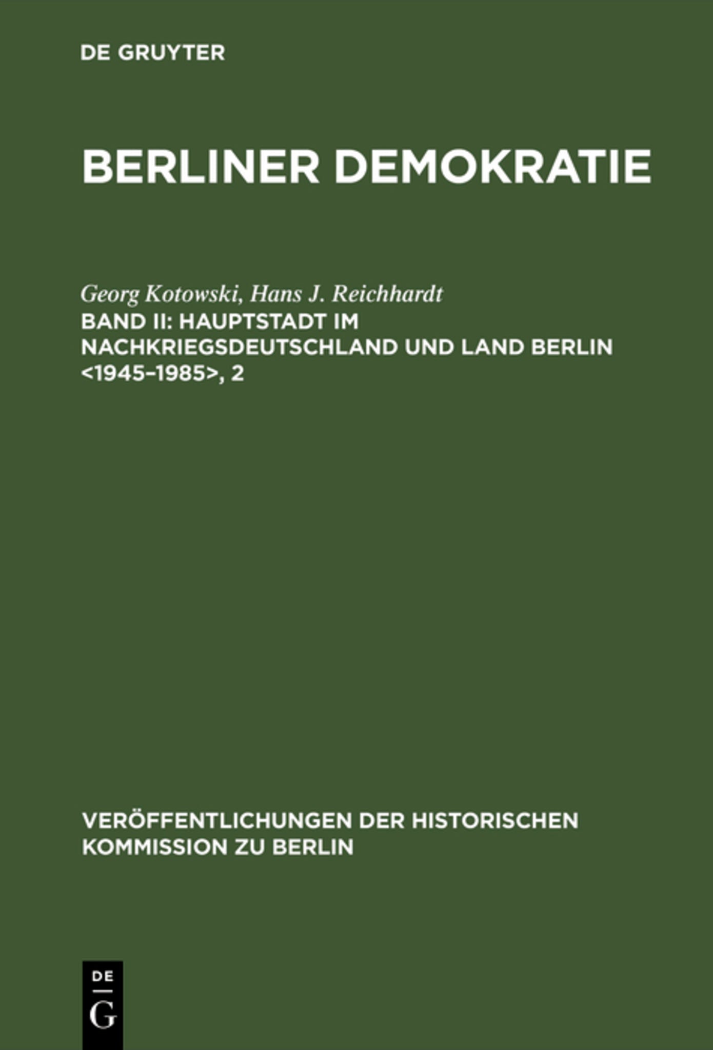 Hauptstadt im Nachkriegsdeutschland und Land Berlin 