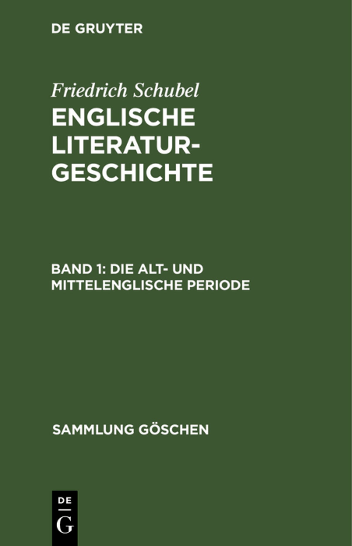 Cover image for Die alt- und mittelenglische Periode ISBN 9783111015545