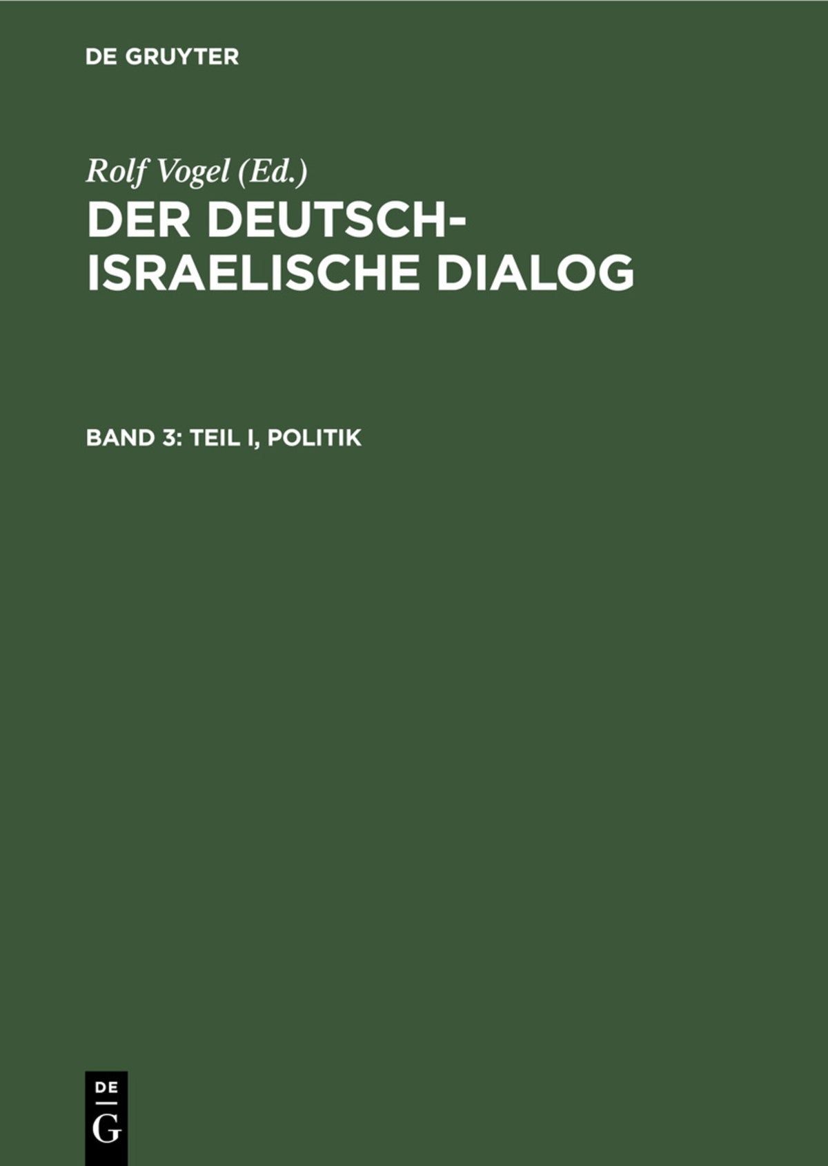 Cover image for Teil I, Politik ISBN 9783598219436