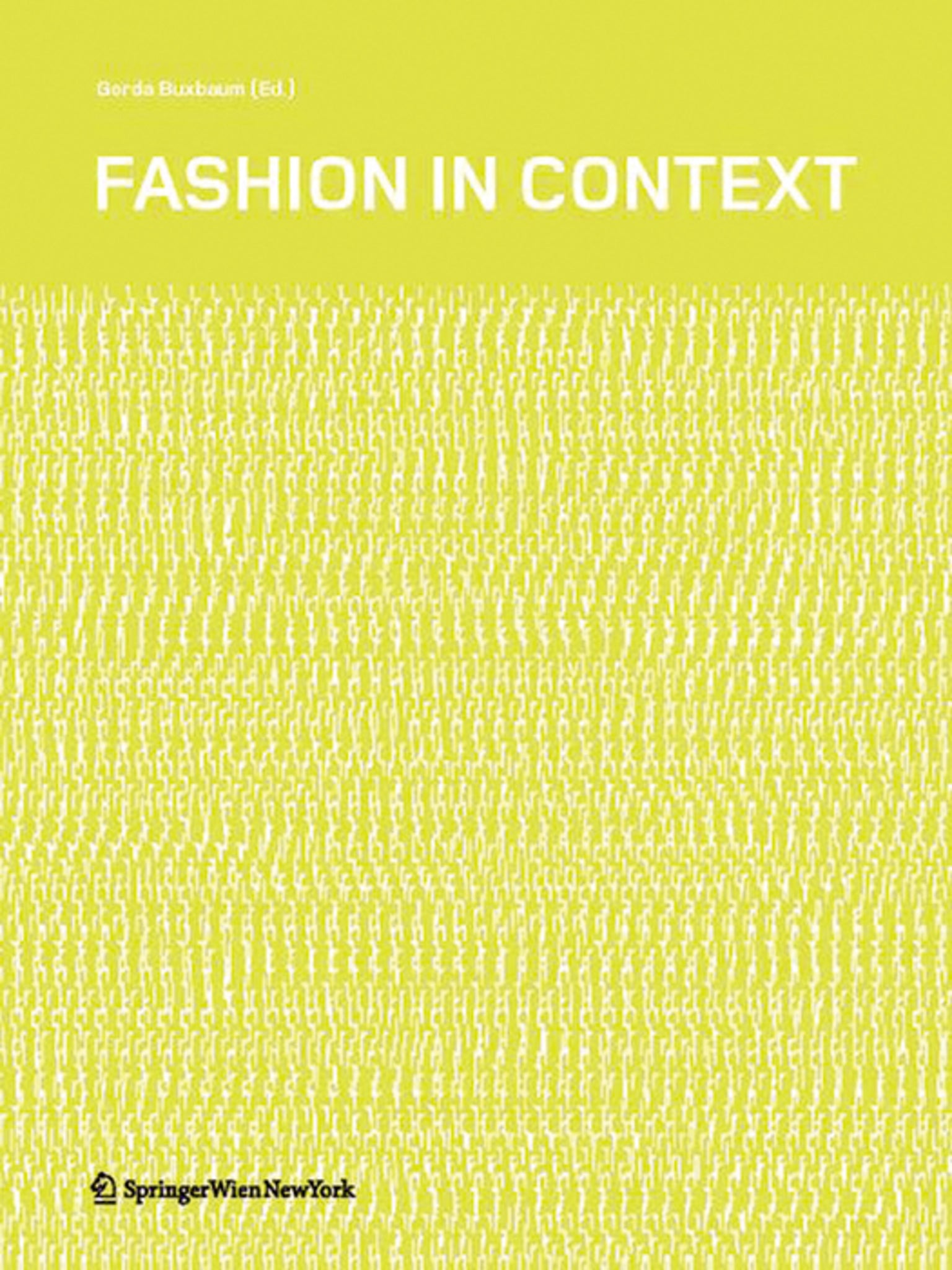 Cover image for Fashion in Context ISBN 9783990431986
