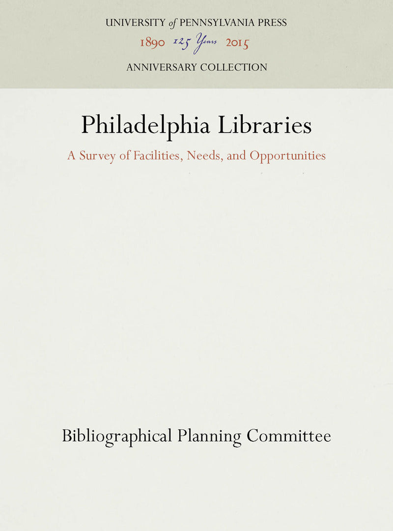 Cover image for Philadelphia Libraries ISBN 9781512820263