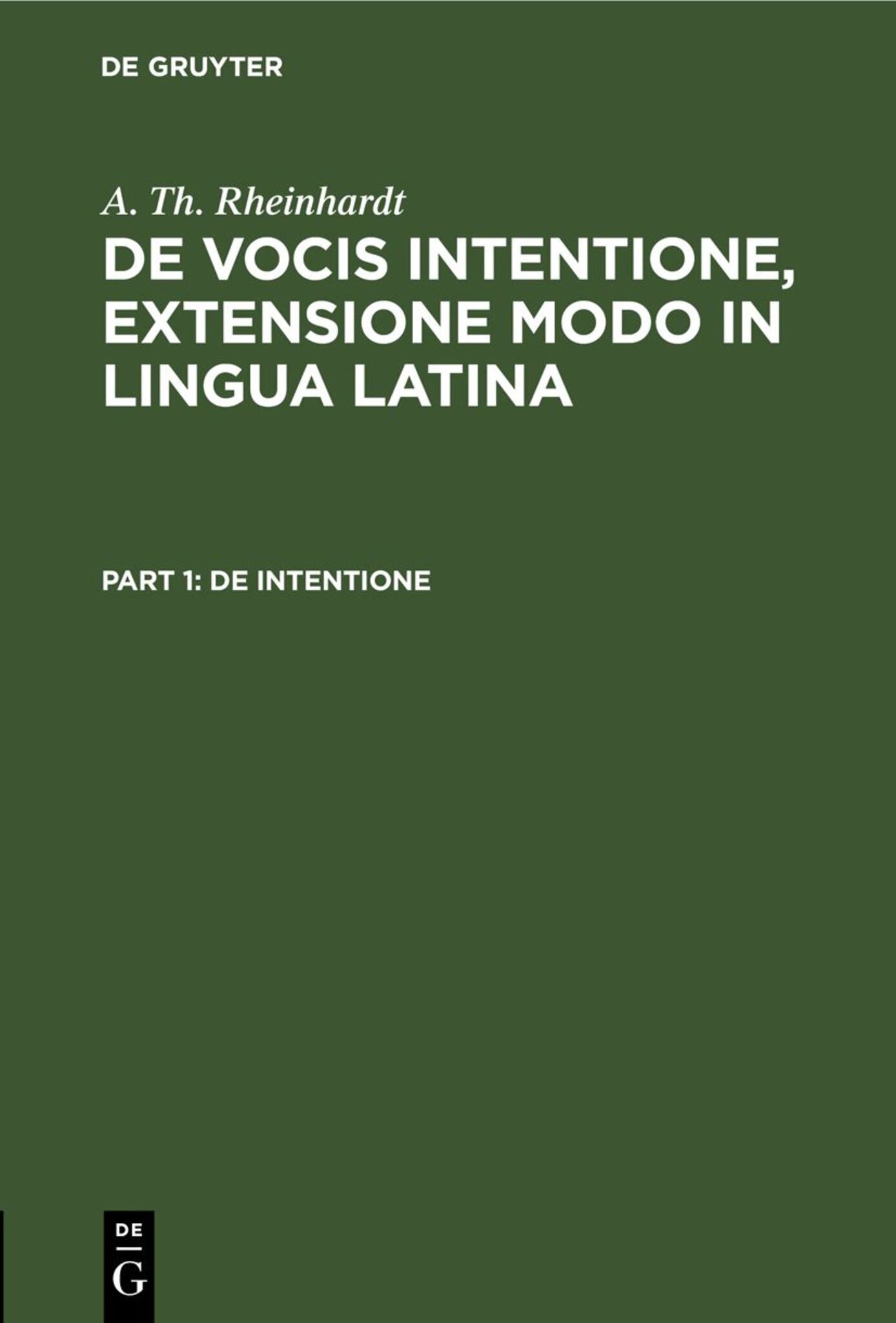 De intentione