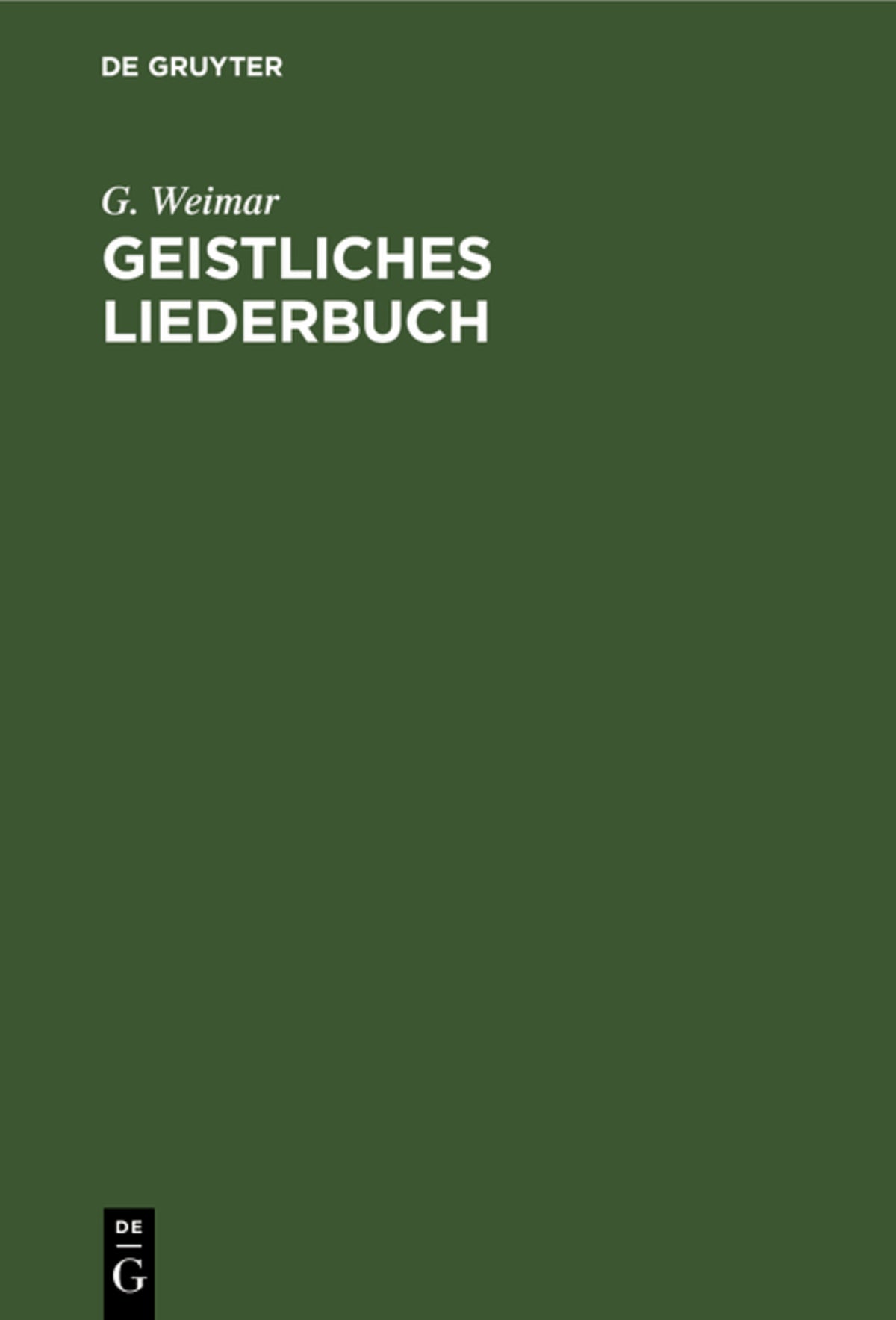 Geistliches Liederbuch