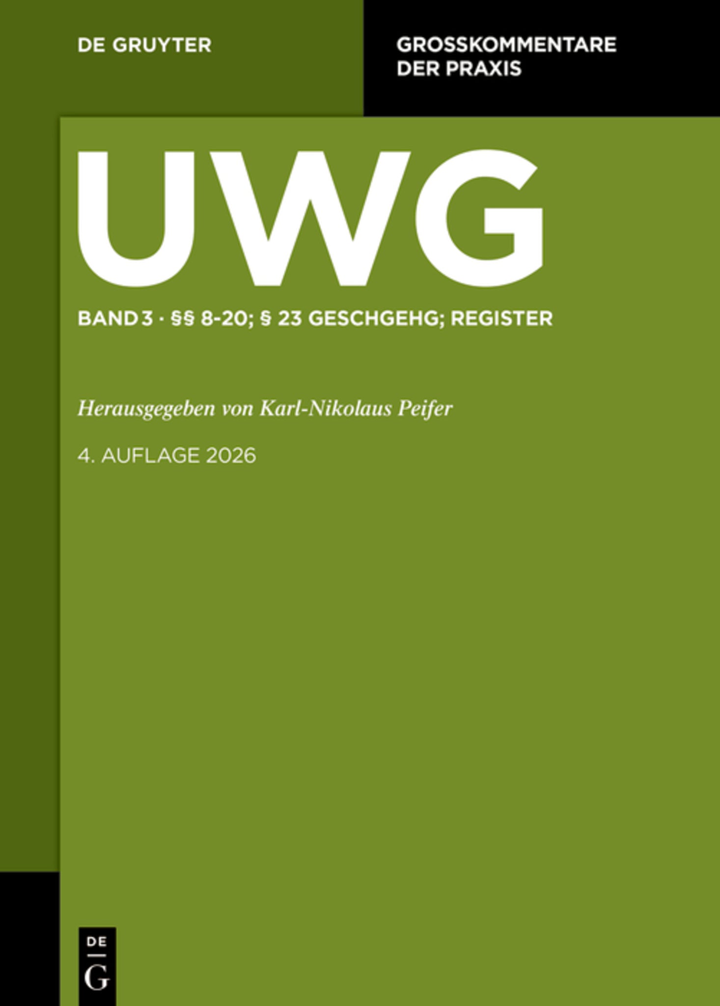 §§ 8-20; § 23 GeschGehG; Register