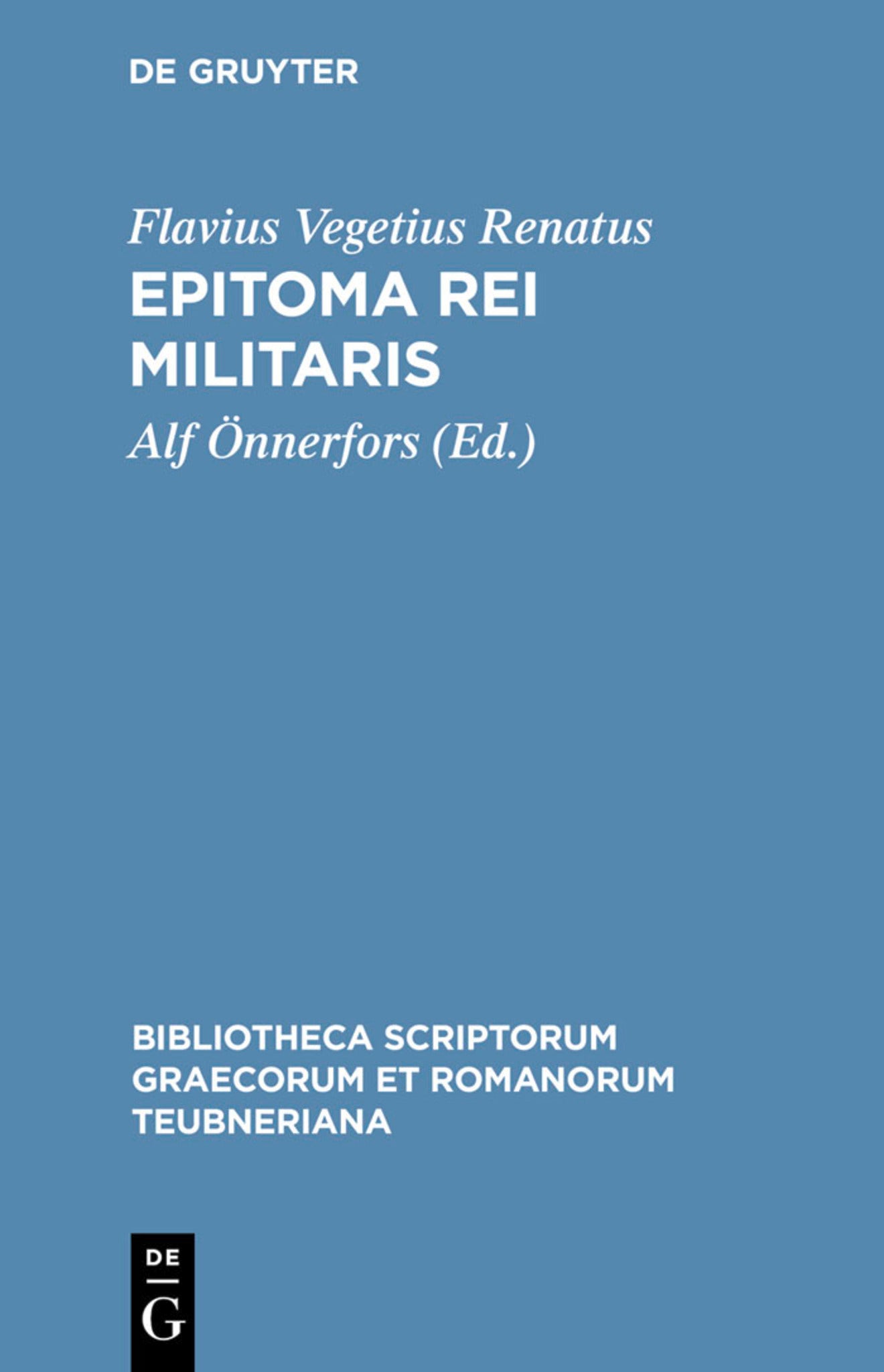 Cover image for Epitoma rei militaris ISBN 9783598718724