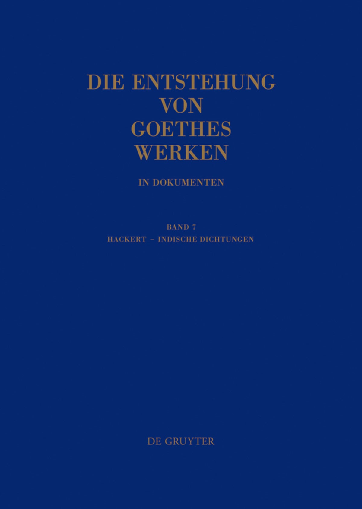 Hackert - Indische Dichtungen