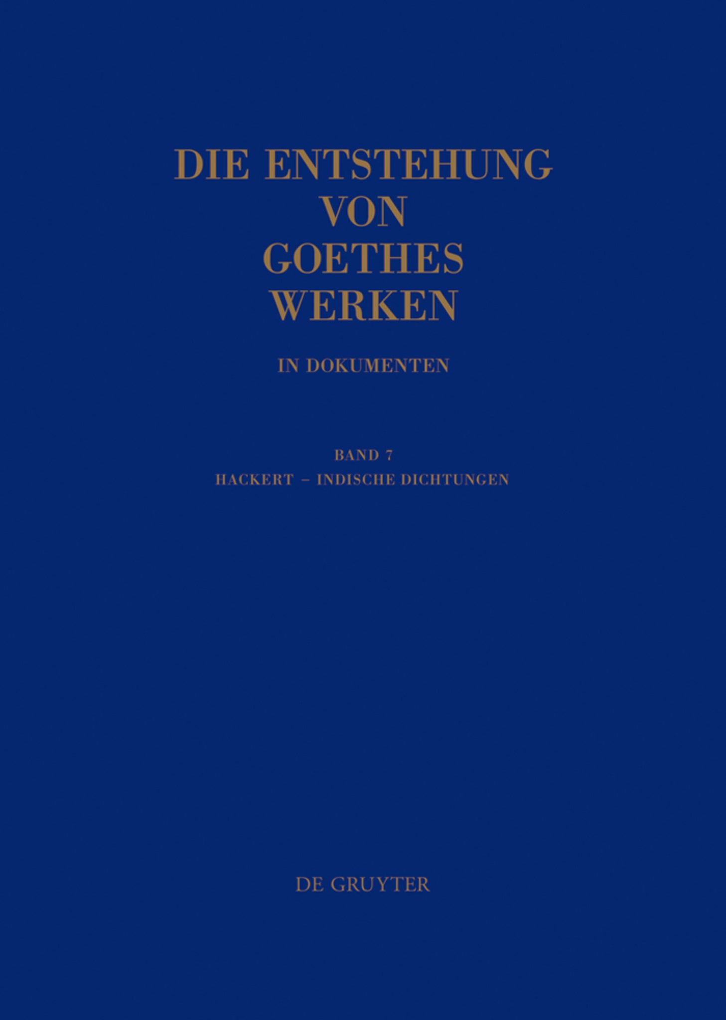 Hackert - Indische Dichtungen