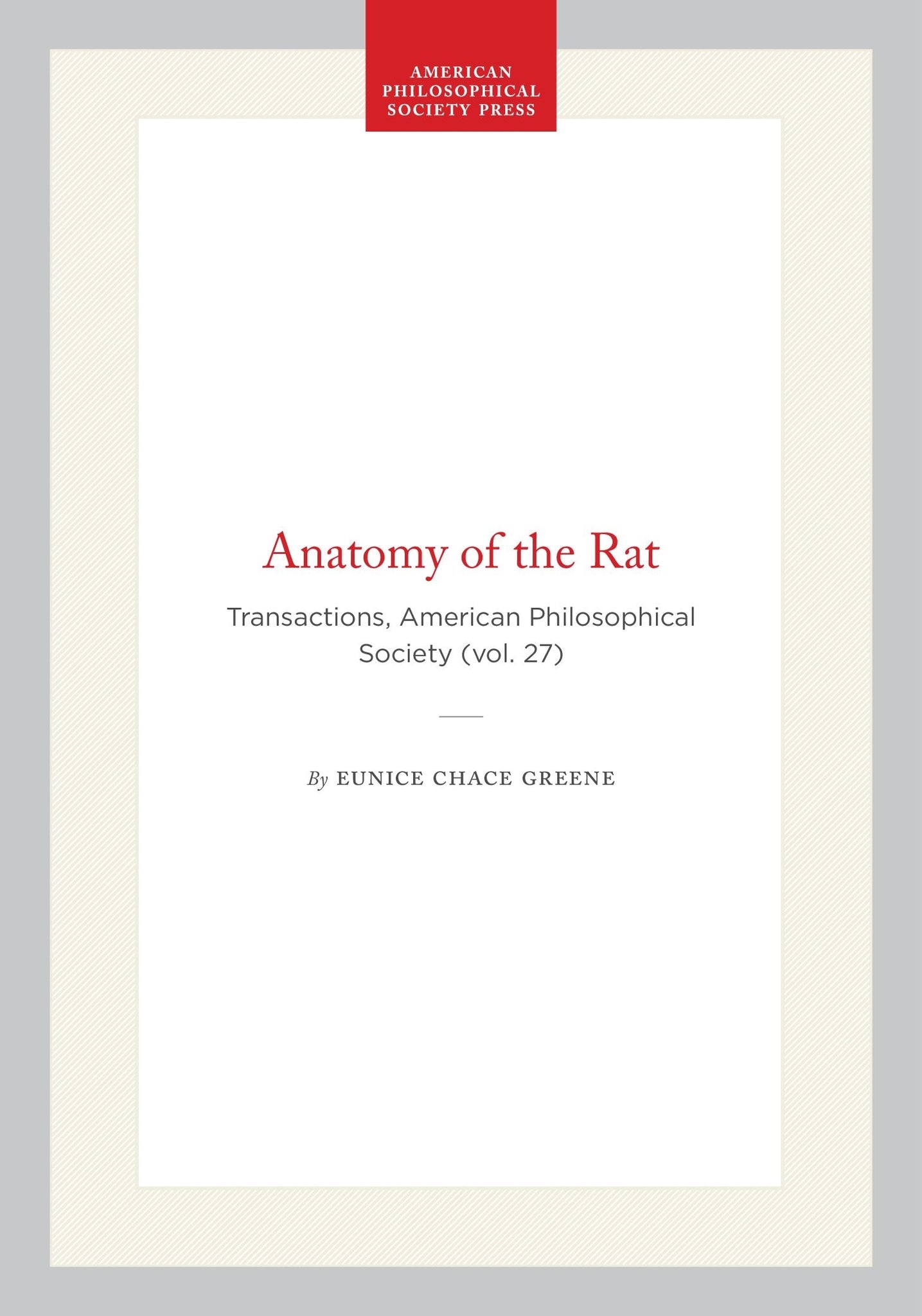 Anatomy of the Rat