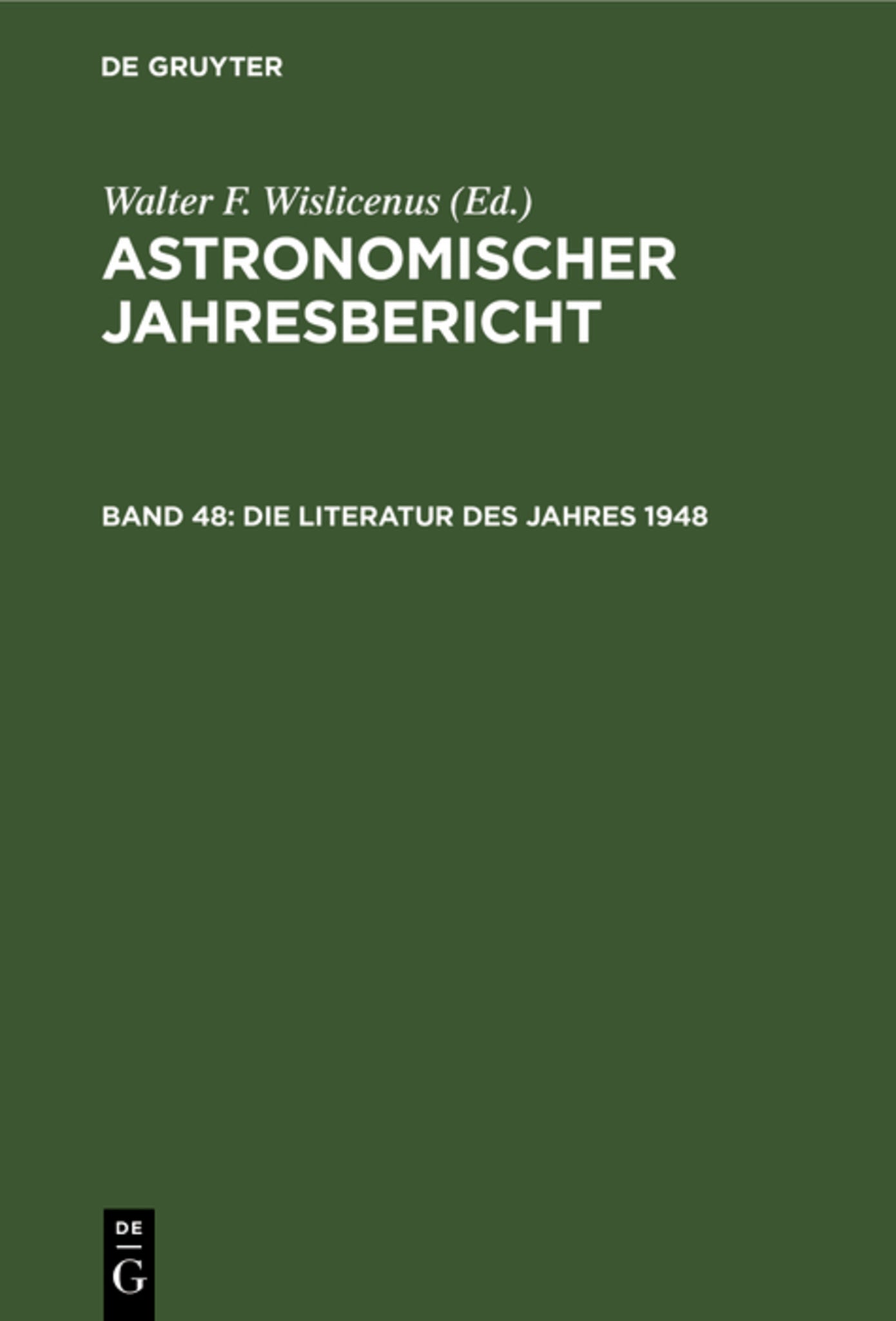 Cover image for Die Literatur des Jahres 1948 ISBN 9783112303399