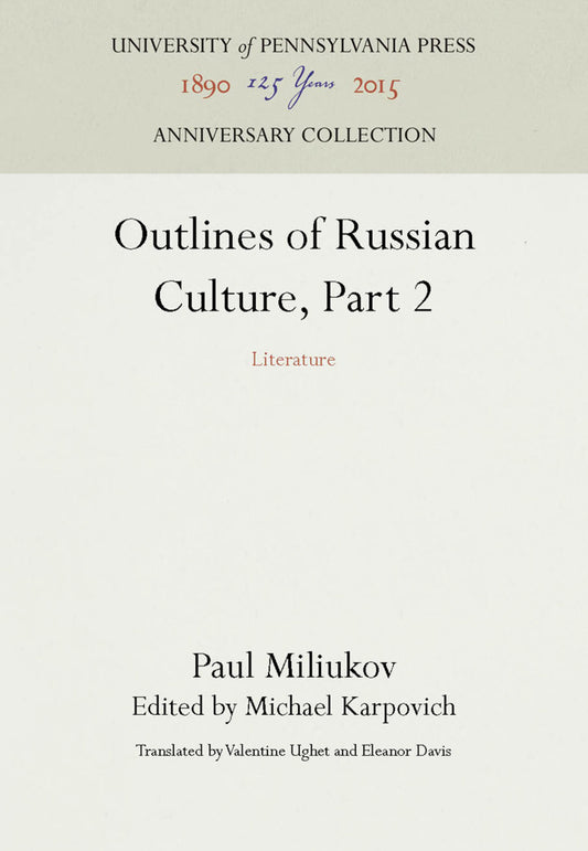Outlines of Russian Culture, Part 2