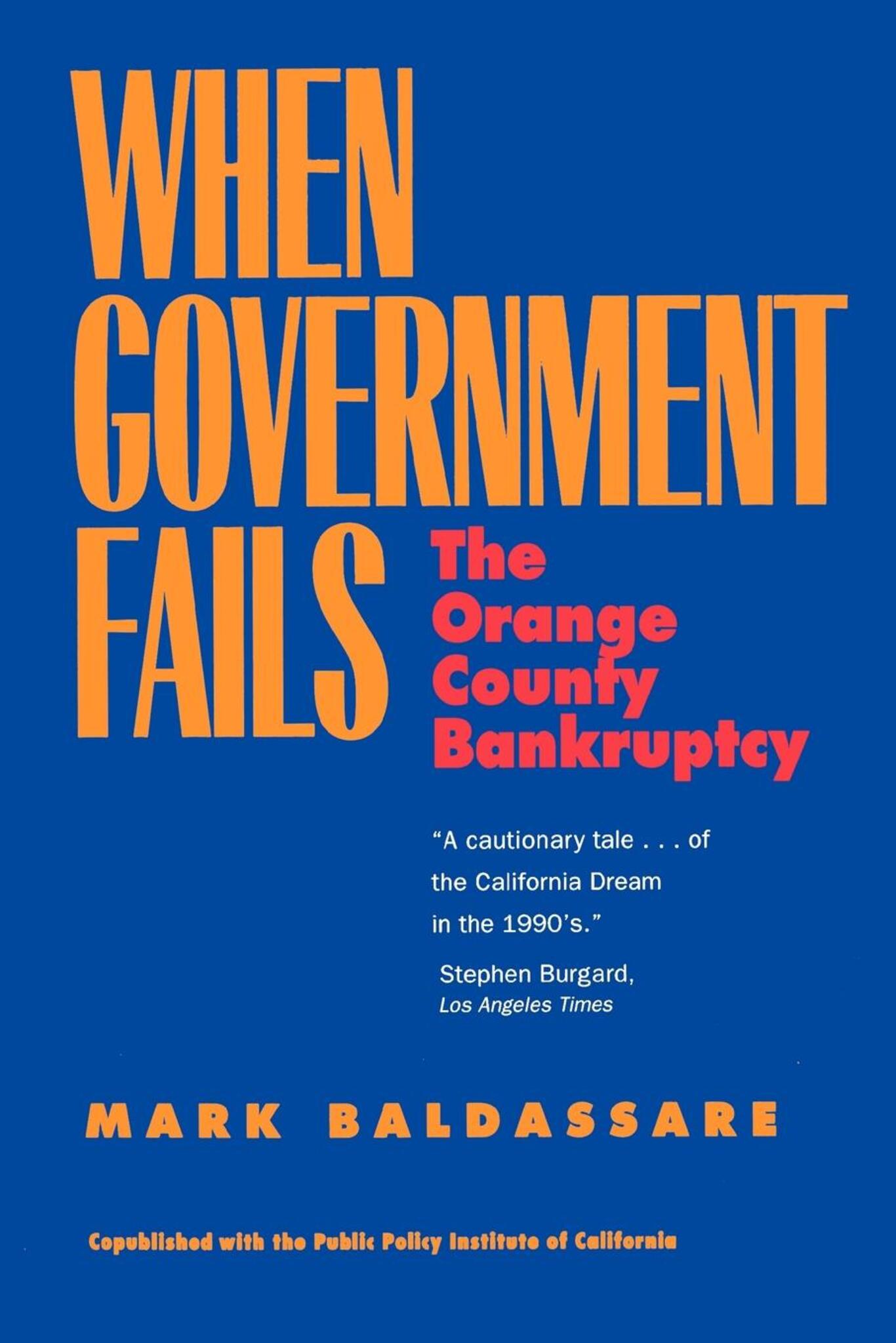 Cover image for When Government Fails ISBN 9780520921368