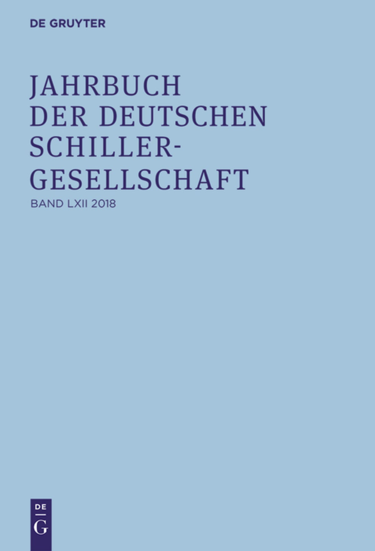 Cover image for 2018 ISBN 9783110578164