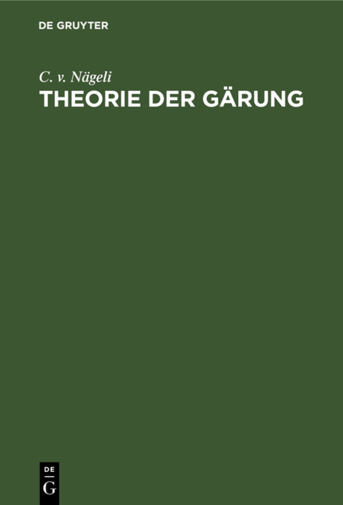Cover image for Theorie der Gärung ISBN 9783486723953
