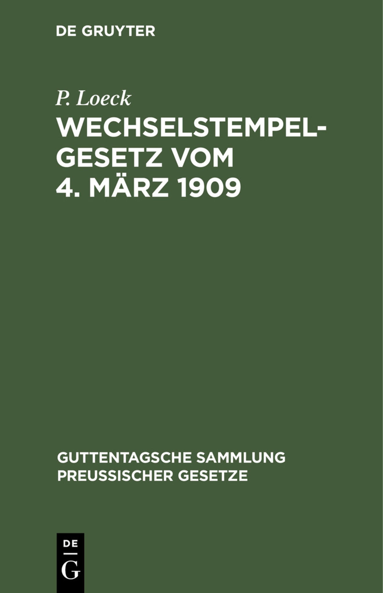 Wechselstempelgesetz vom 4. März 1909