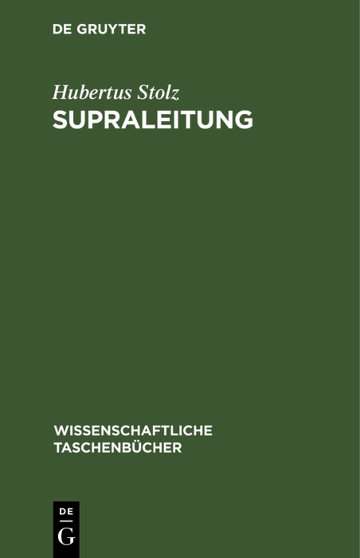Cover image for Supraleitung ISBN 9783112550175