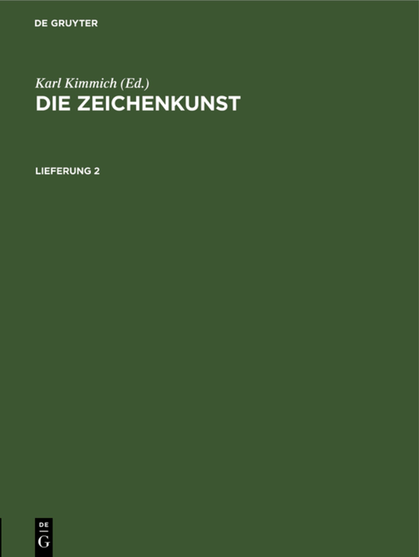 Die Zeichenkunst. Lieferung 2