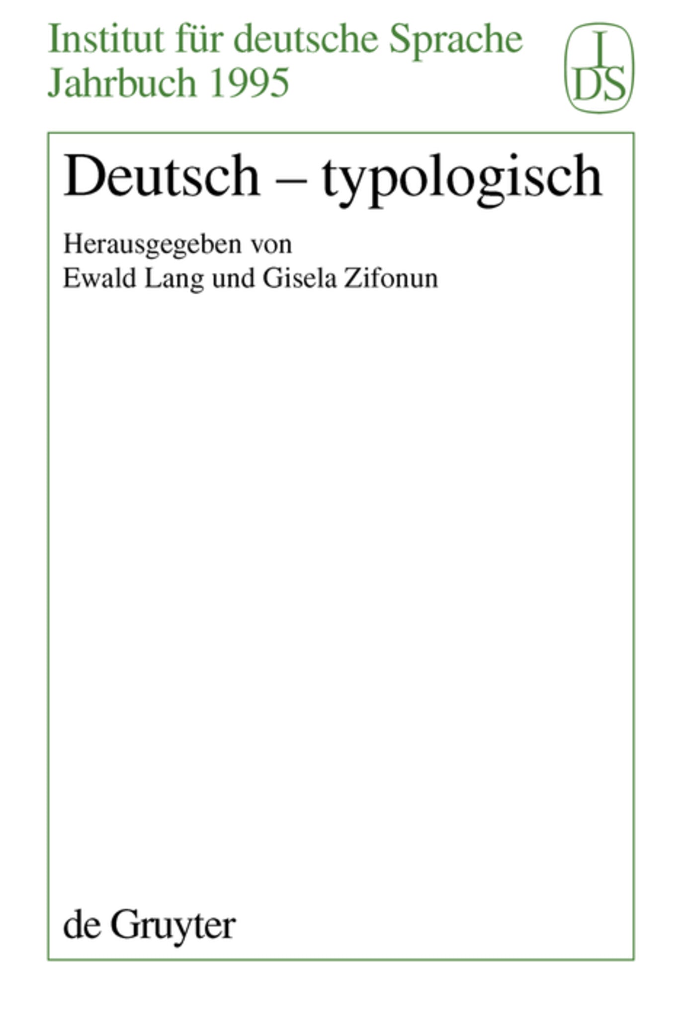 Deutsch - Typologisch