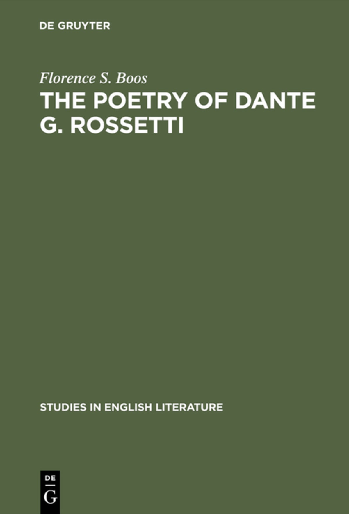 Cover image for The poetry of Dante G. Rossetti ISBN 9789027934710
