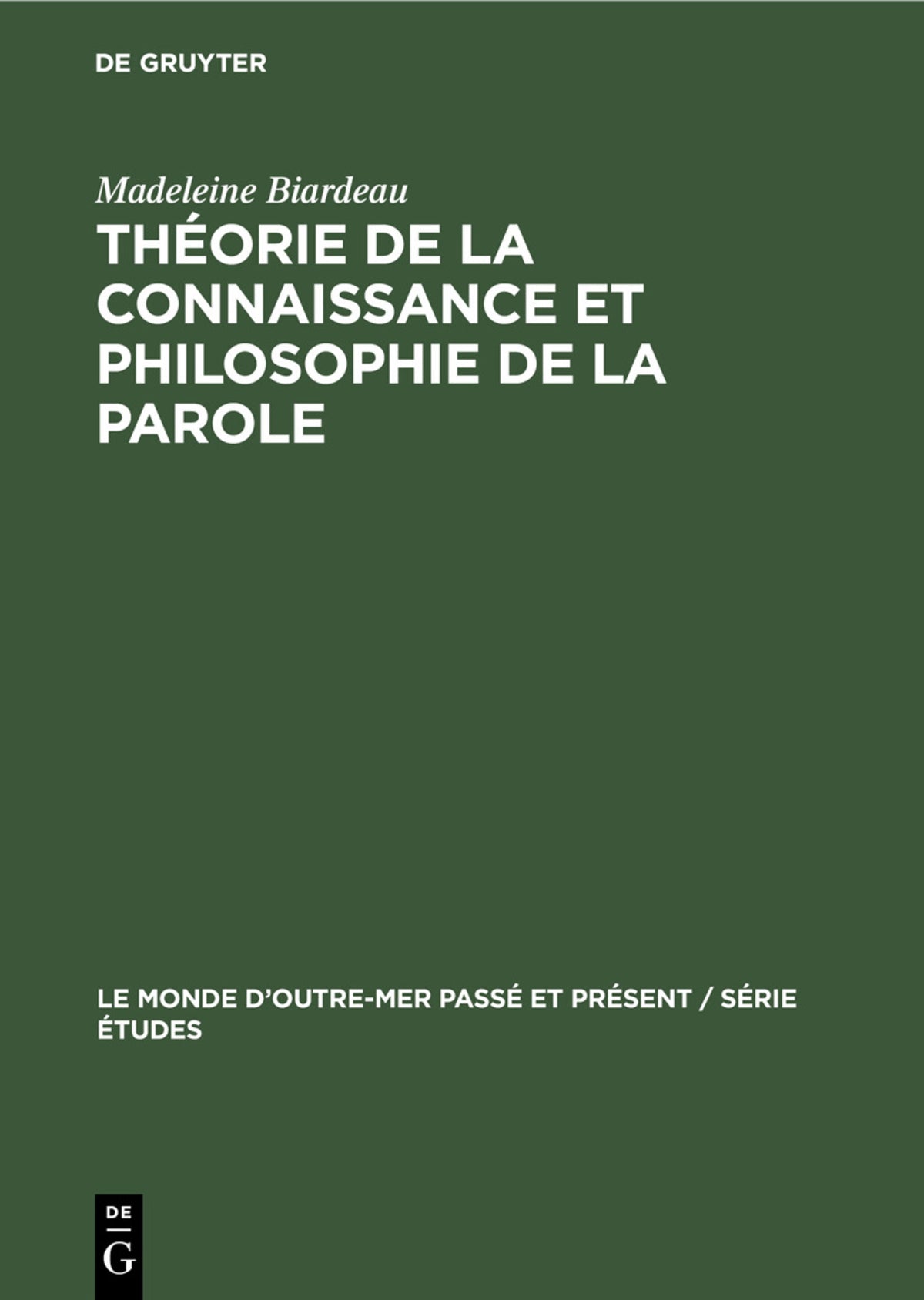 Théorie de la connaissance et philosophie de La Parole