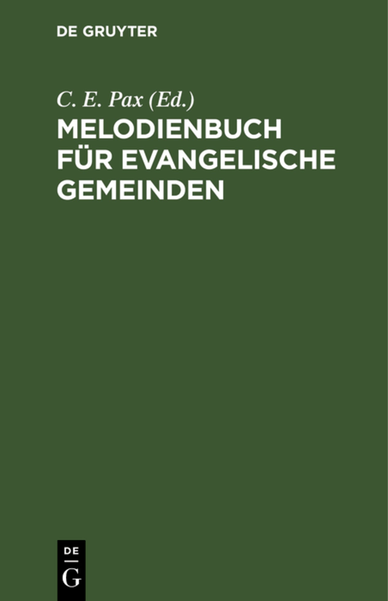 Melodienbuch für evangelische Gemeinden