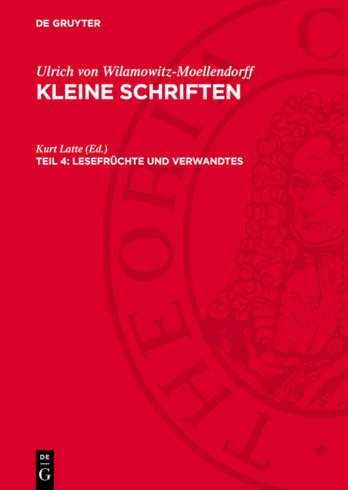 Cover image for Lesefrüchte und Verwandtes ISBN 9783112729380