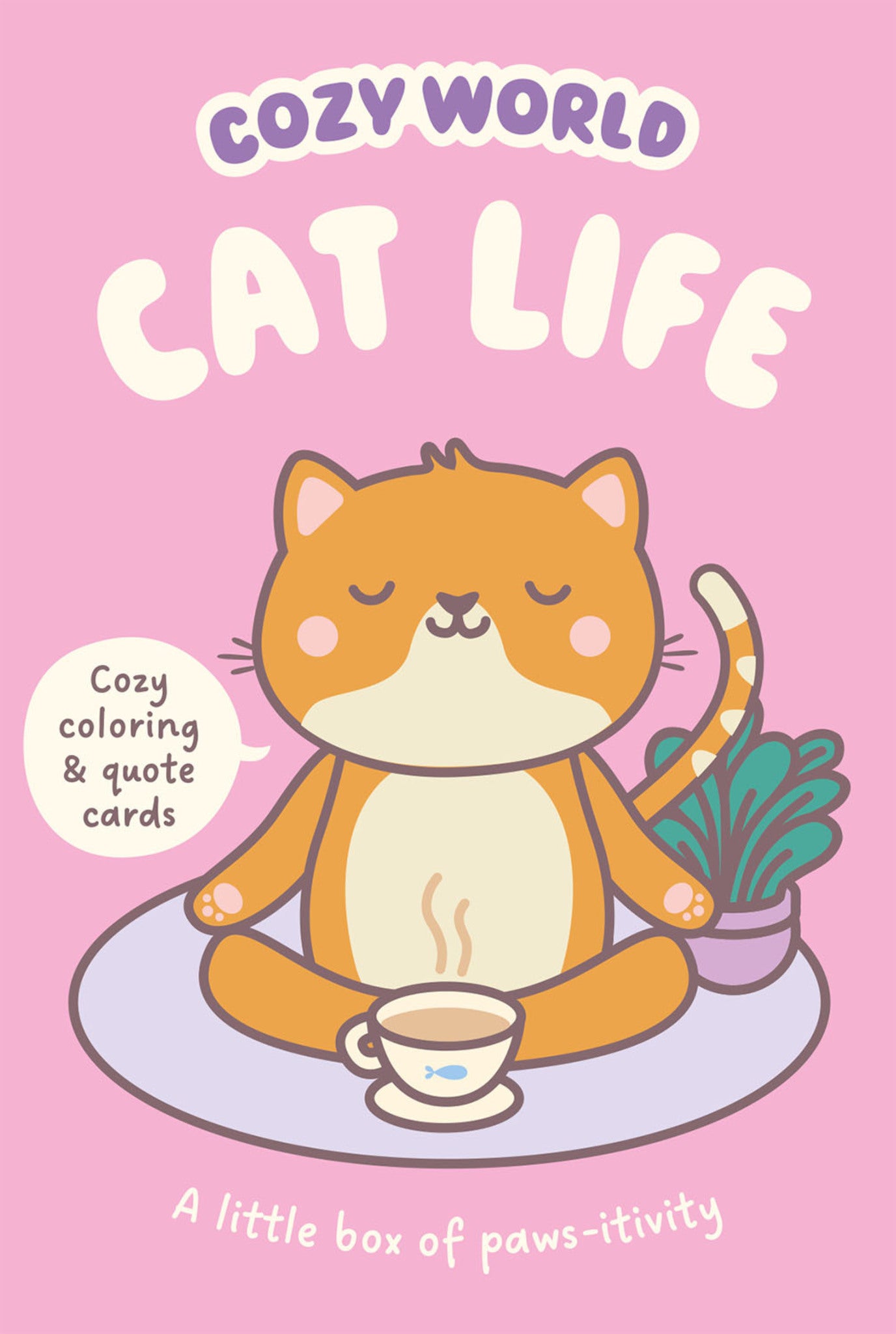 Cozy World: Cat Life Cozy Coloring & Quote Cards