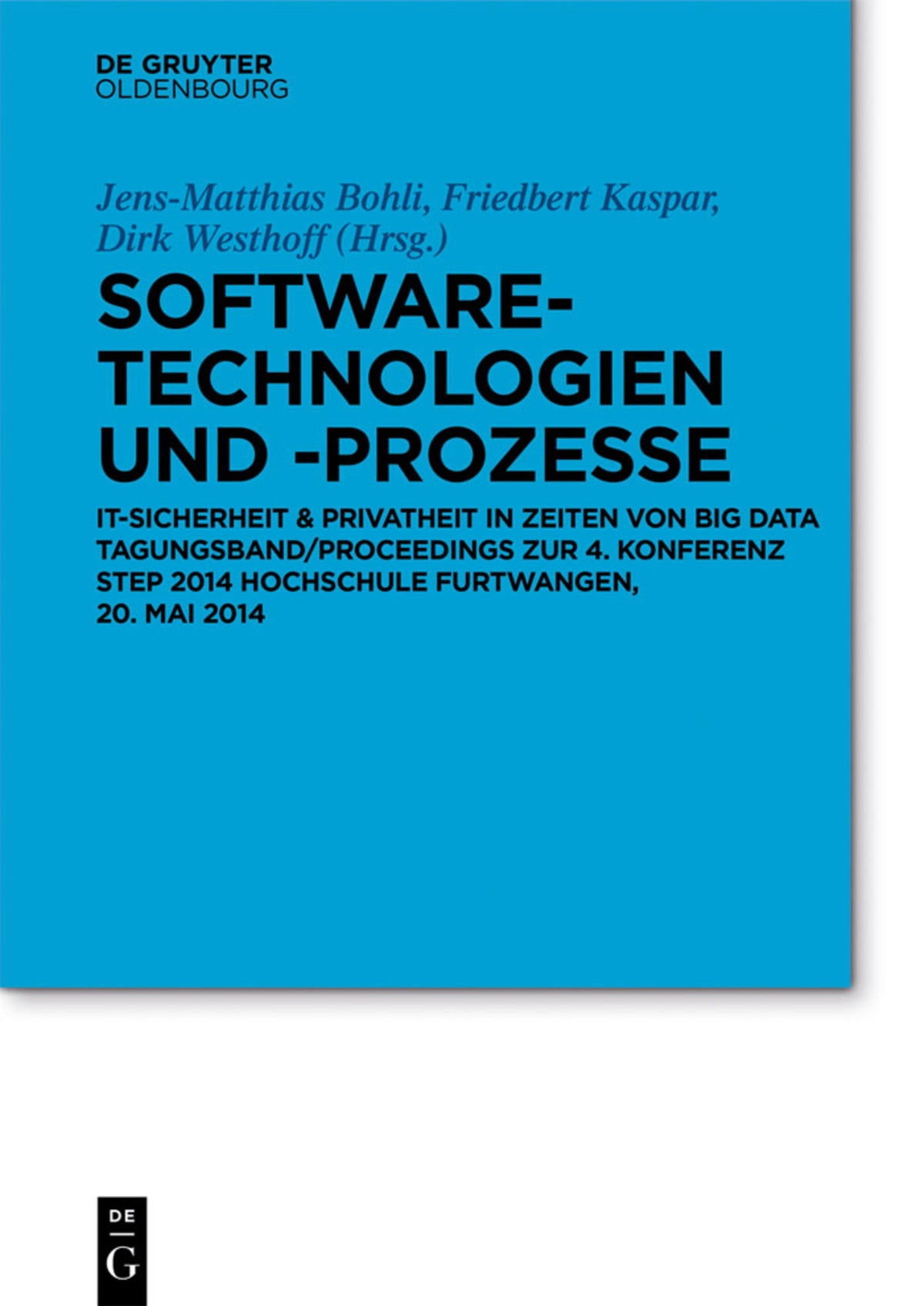 Cover image for Software-Technologien und -Prozesse ISBN 9783110355277
