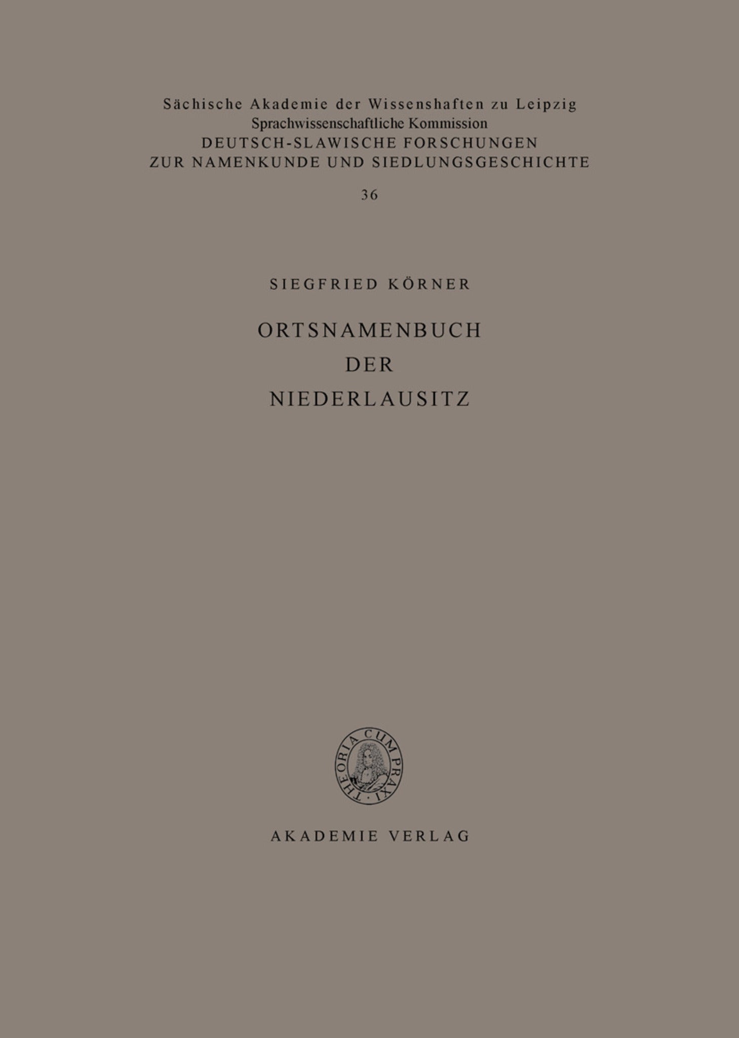 Ortsnamenbuch der Niederlausitz